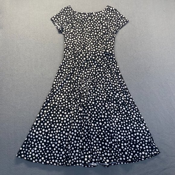 Perceptions New York Polka dot Dress Size Large,Stretch,Tie Waist,Preppy - Picture 12 of 12